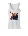 California Republic Design - Grizzly Bear and Star Womens Tank Top by TooLoud-Womens Tank Tops-TooLoud-White-X-Small-Davson Sales