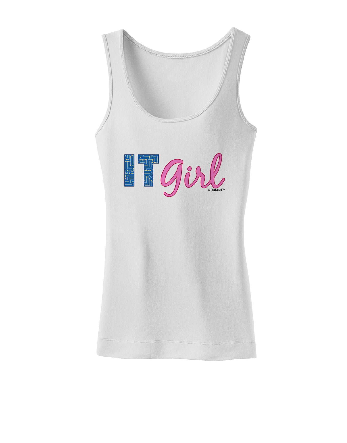 IT Girl Womens Petite Tank Top-TooLoud-White-X-Small-Davson Sales
