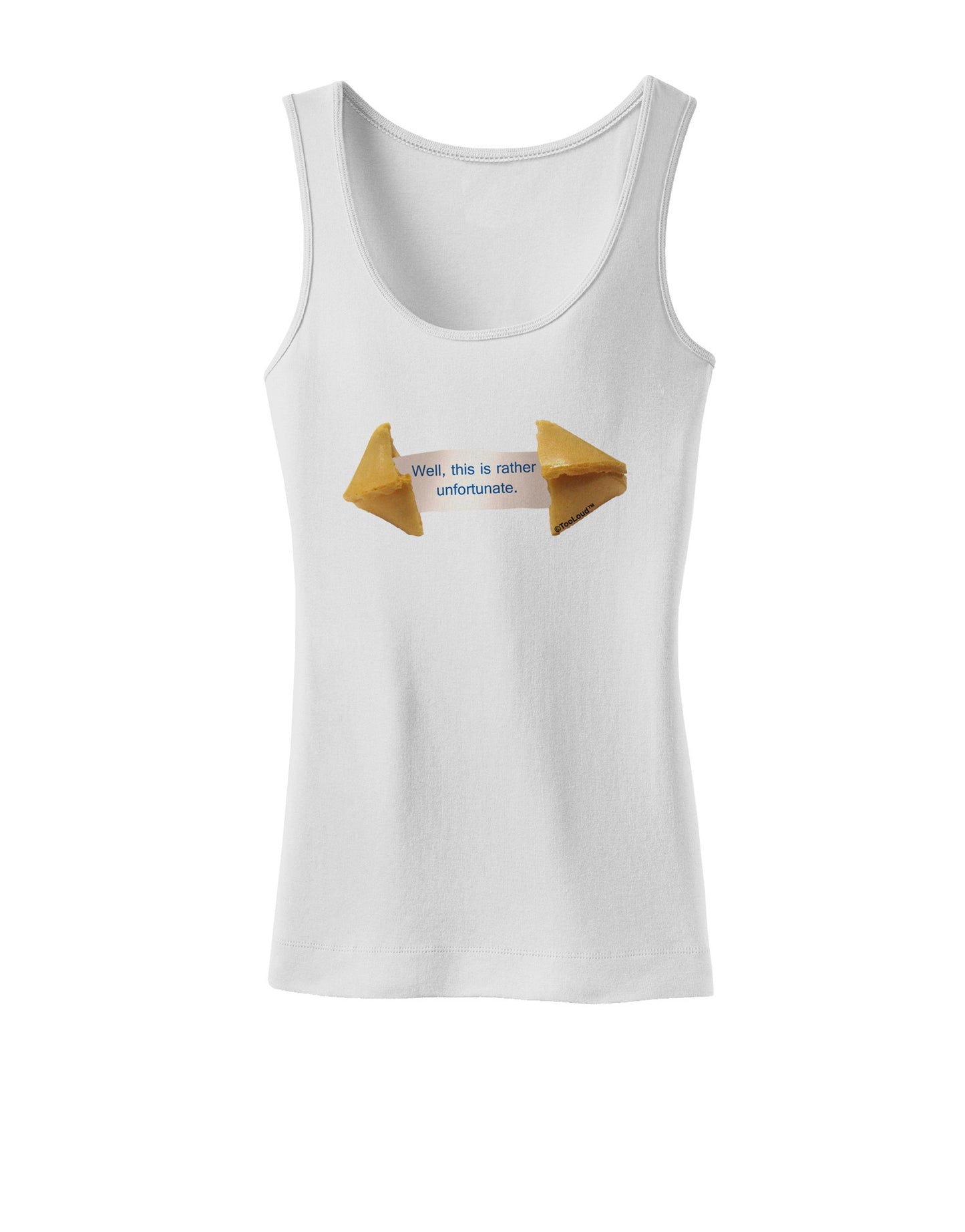 Unfortunate Cookie Womens Petite Tank Top-TooLoud-White-X-Small-Davson Sales