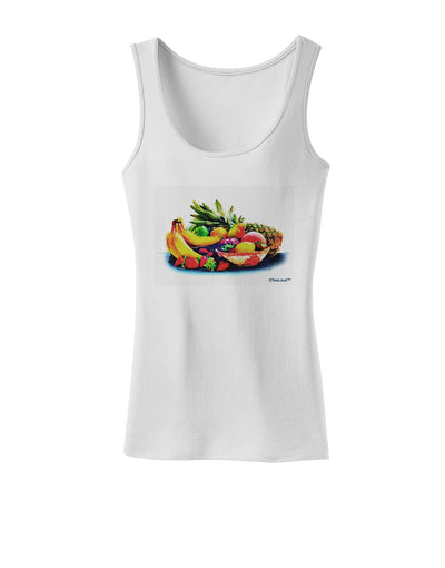 Watercolor Fruit Bowl 3 Womens Tank Top-Womens Tank Tops-TooLoud-White-X-Small-Davson Sales