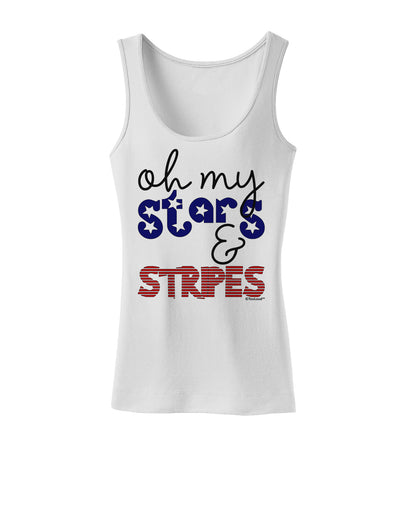 Oh My Stars and Stripes - Patriotic Design Womens Tank Top-Womens Tank Tops-TooLoud-White-X-Small-Davson Sales