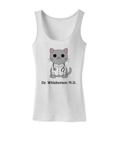 Dr Whiskerson MD - Cute Cat Design Womens Tank Top by TooLoud-Womens Tank Tops-TooLoud-White-X-Small-Davson Sales