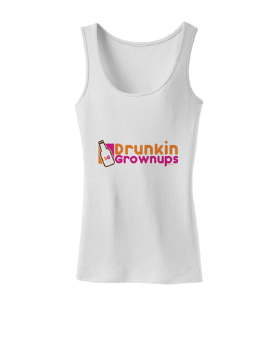 Drunken Grown ups Funny Drinking Womens Petite Tank Top by TooLoud-TooLoud-White-X-Small-Davson Sales