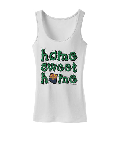 Home Sweet Home - Arizona - Cactus and State Flag Womens Tank Top by TooLoud-Womens Tank Tops-TooLoud-White-X-Small-Davson Sales