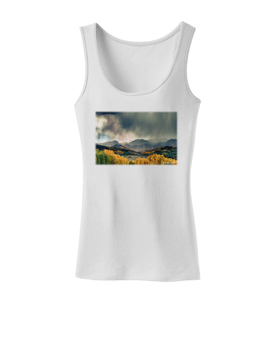 Colorado Mountain Scene Photo Womens Petite Tank Top-TooLoud-White-X-Small-Davson Sales