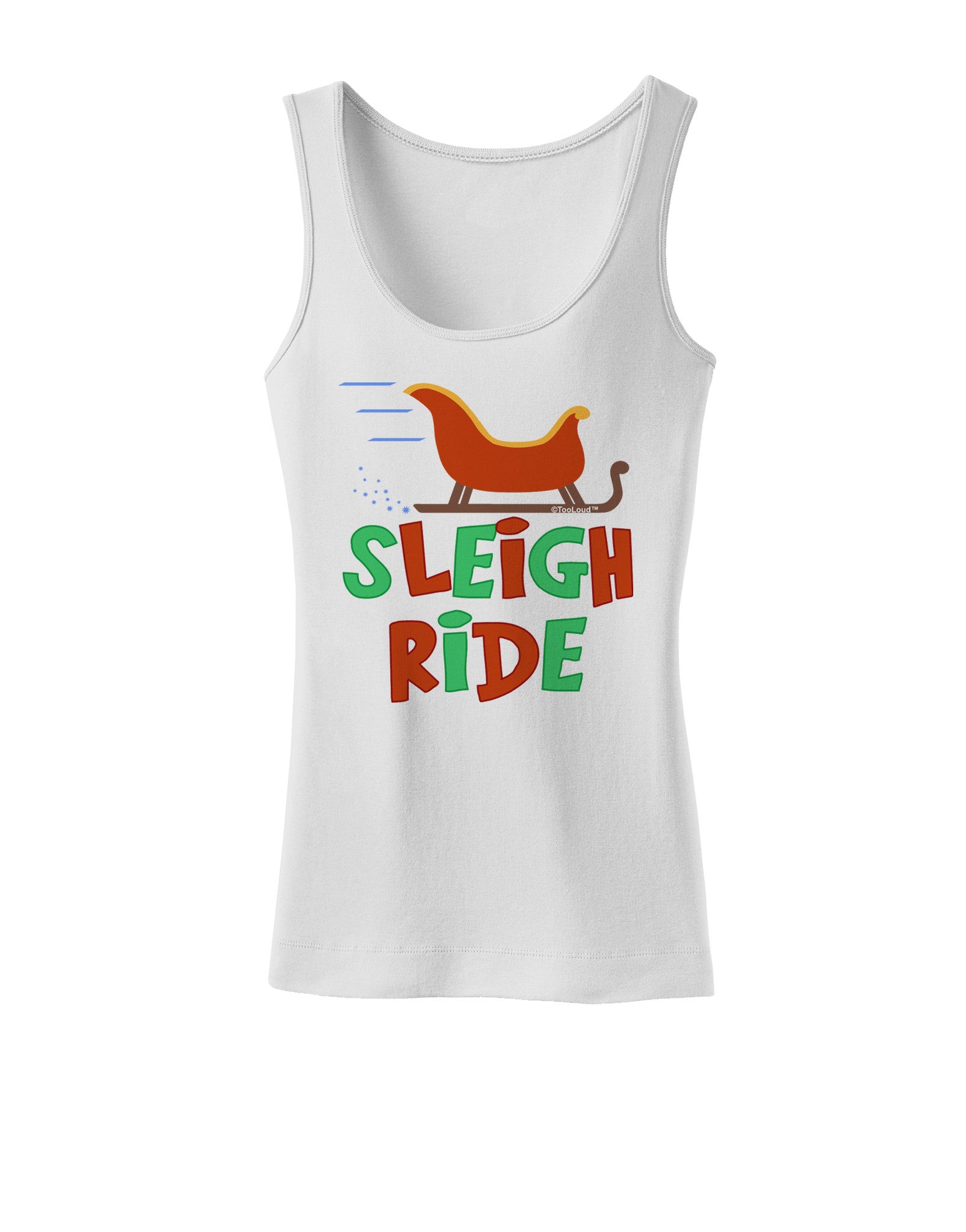 Sleigh Ride Color Womens Tank Top-Womens Tank Tops-TooLoud-White-X-Small-Davson Sales