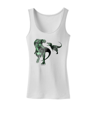 Jurassic Dinosaur Metallic - Silver Womens Tank Top by TooLoud-Womens Tank Tops-TooLoud-White-X-Small-Davson Sales