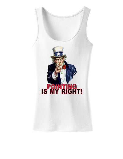 Uncle Sam Pointing is my Right Womens Tank Top-Womens Tank Tops-TooLoud-White-X-Small-Davson Sales