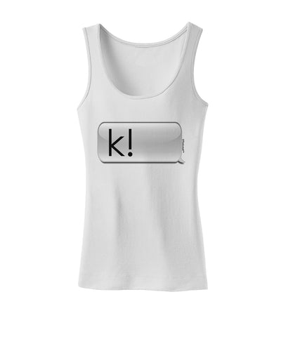 K Text Bubble Womens Petite Tank Top-TooLoud-White-X-Small-Davson Sales