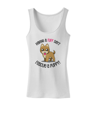 Rescue A Puppy Womens Petite Tank Top-TooLoud-White-X-Small-Davson Sales