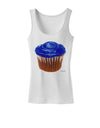 Giant Bright Blue Cupcake Womens Tank Top by TooLoud-Womens Tank Tops-TooLoud-White-X-Small-Davson Sales