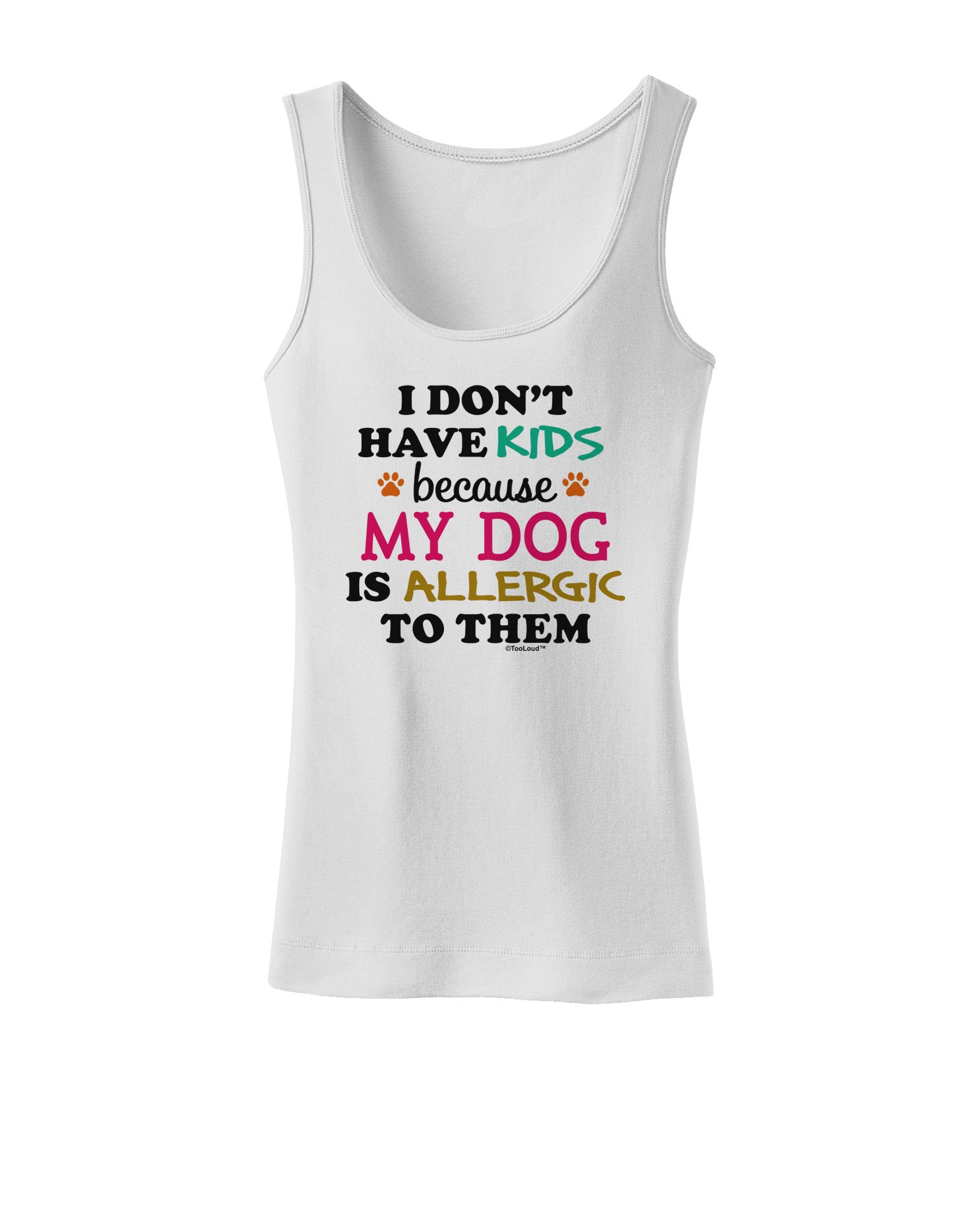 I Don't Have Kids - Dog Womens Petite Tank Top-TooLoud-White-X-Small-Davson Sales