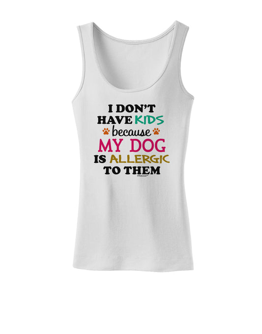 I Don't Have Kids - Dog Womens Petite Tank Top-TooLoud-White-X-Small-Davson Sales