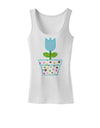 Easter Tulip Design - Blue Womens Tank Top by TooLoud-Womens Tank Tops-TooLoud-White-X-Small-Davson Sales