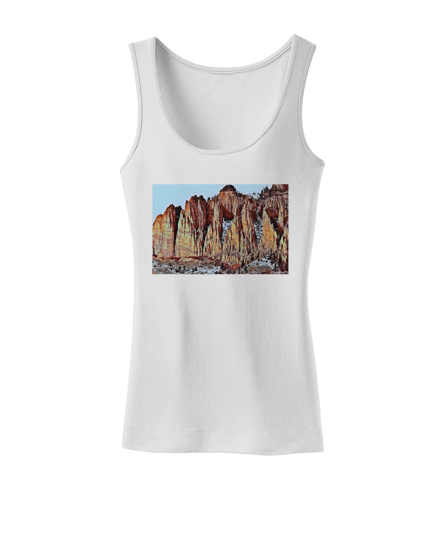 Colorado Mountain Spires Womens Petite Tank Top-TooLoud-White-X-Small-Davson Sales