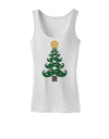 Mustache Christmas Tree Womens Tank Top-Womens Tank Tops-TooLoud-White-X-Small-Davson Sales