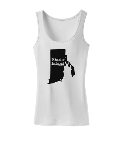 Rhode Island - United States Shape Womens Tank Top by TooLoud-Womens Tank Tops-TooLoud-White-X-Small-Davson Sales