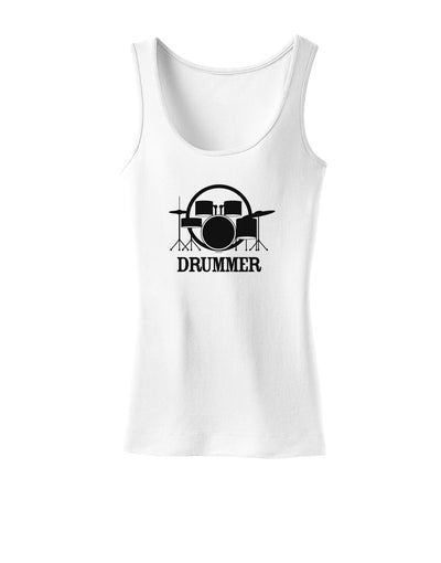 Drummer Womens Tank Top-Womens Tank Tops-TooLoud-White-X-Small-Davson Sales