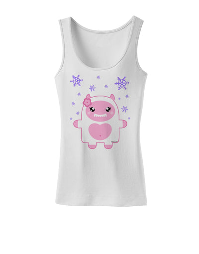 Cute Abominable Snowman Girl Yeti - Christmas Womens Tank Top-Womens Tank Tops-TooLoud-White-X-Small-Davson Sales