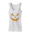 Scary Glow Evil Jack O Lantern Pumpkin Womens Tank Top-Womens Tank Tops-TooLoud-White-X-Small-Davson Sales