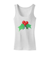 holly Christmas Design Womens Tank Top-Womens Tank Tops-TooLoud-White-X-Small-Davson Sales