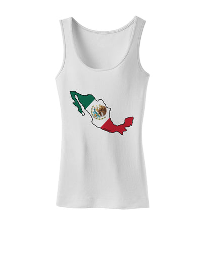 Mexico Outline - Mexican Flag Womens Tank Top by TooLoud-Womens Tank Tops-TooLoud-White-X-Small-Davson Sales