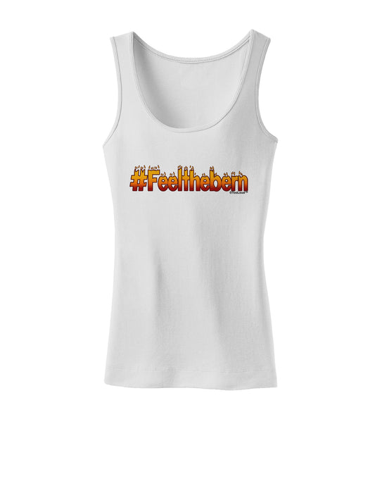 Hashtag Feelthebern Womens Petite Tank Top-TooLoud-White-X-Small-Davson Sales