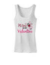 TooLoud Wine Is My Valentine Womens Petite Tank Top-TooLoud-White-X-Small-Davson Sales