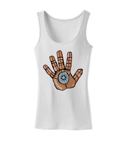 Cardano Hero Hand Womens Petite Tank Top-Womens Tank Tops-TooLoud-White-X-Small-Davson Sales