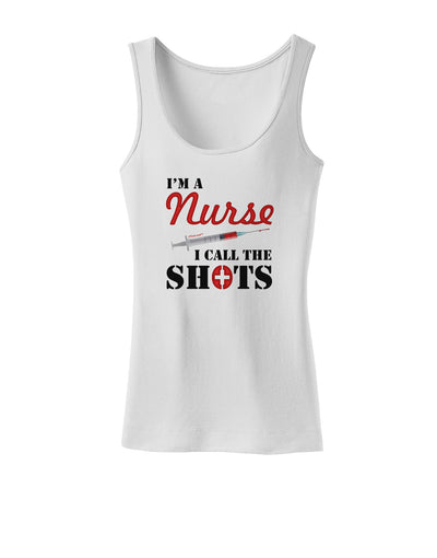 Nurse - Call The Shots Womens Petite Tank Top-TooLoud-White-X-Small-Davson Sales