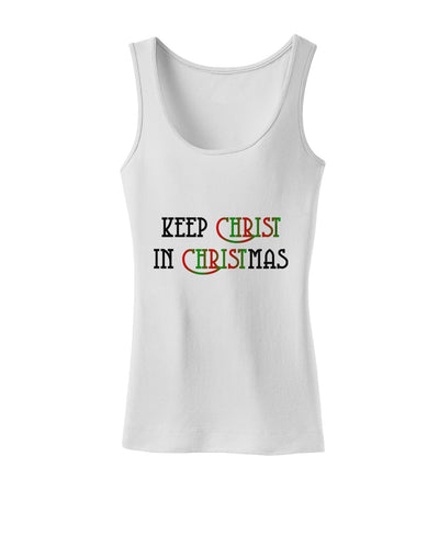 Keep Christ in Christmas Womens Tank Top-Womens Tank Tops-TooLoud-White-X-Small-Davson Sales