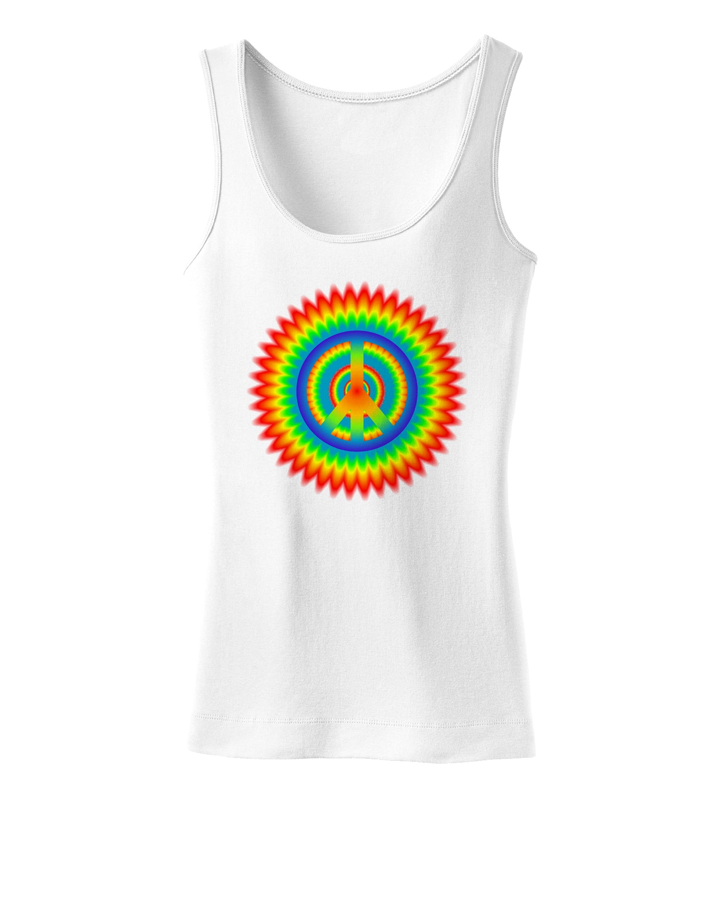 Psychedelic Peace Womens Tank Top-Womens Tank Tops-TooLoud-White-X-Small-Davson Sales
