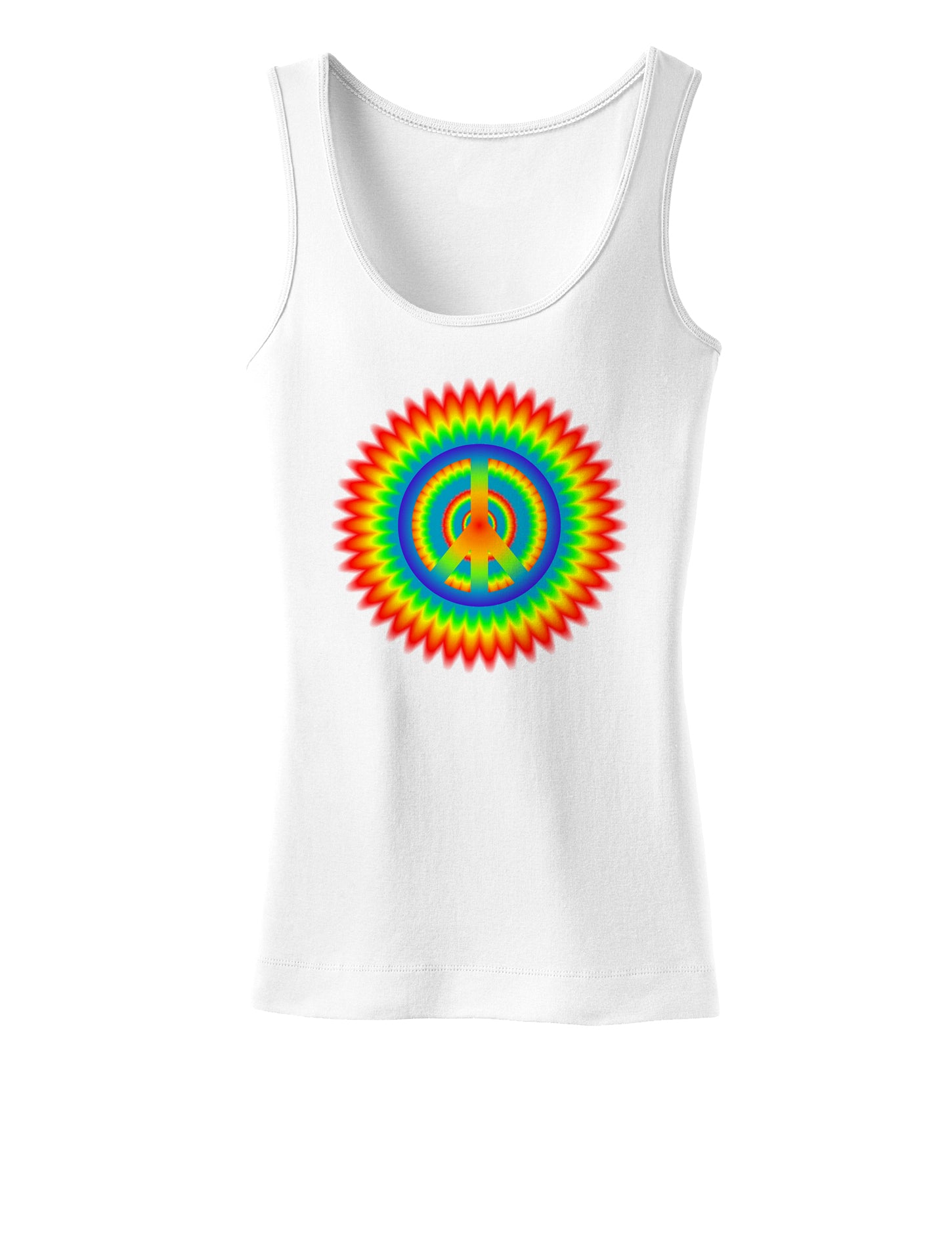 Psychedelic Peace Womens Tank Top-Womens Tank Tops-TooLoud-White-X-Small-Davson Sales