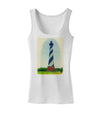 TooLoud Watercolor Lighthouse 1 Womens Tank Top-Womens Tank Tops-TooLoud-White-X-Small-Davson Sales