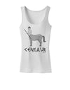 Greek Mythology Centaur Design - Grayscale - Text Womens Tank Top by TooLoud-Womens Tank Tops-TooLoud-White-X-Small-Davson Sales