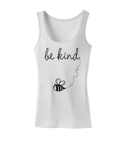 TooLoud Be Kind Womens Petite Tank Top-Womens Tank Tops-TooLoud-White-X-Small-Davson Sales