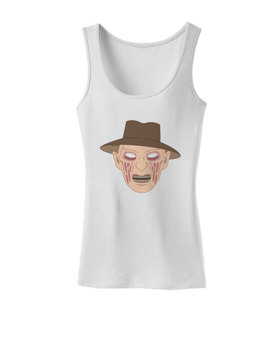 Scary Face With a Hat - Halloween Womens Tank Top-Womens Tank Tops-TooLoud-White-X-Small-Davson Sales