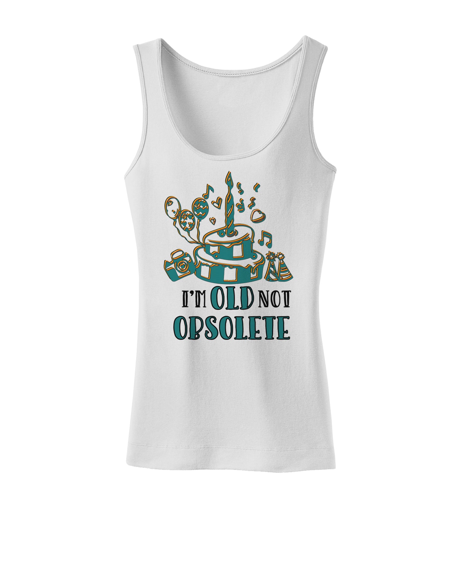 Im Old Not Obsolete Womens Petite Tank Top-Womens Tank Tops-TooLoud-White-X-Small-Davson Sales