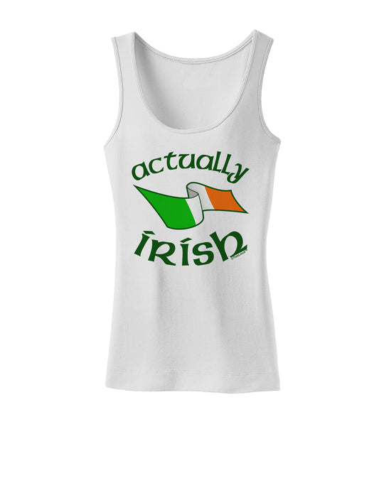Actually Irish Womens Petite Tank Top-TooLoud-White-X-Small-Davson Sales