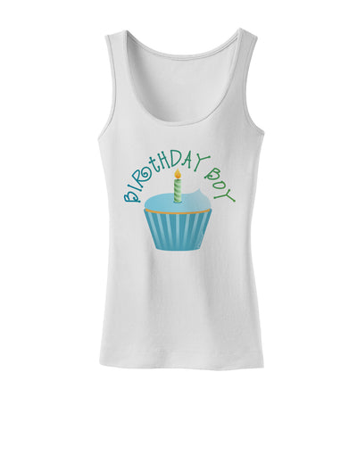 Birthday Boy - Candle Cupcake Womens Tank Top by TooLoud-Womens Tank Tops-TooLoud-White-X-Small-Davson Sales