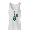 Wizard Tie Green and Silver Womens Petite Tank Top-TooLoud-White-X-Small-Davson Sales