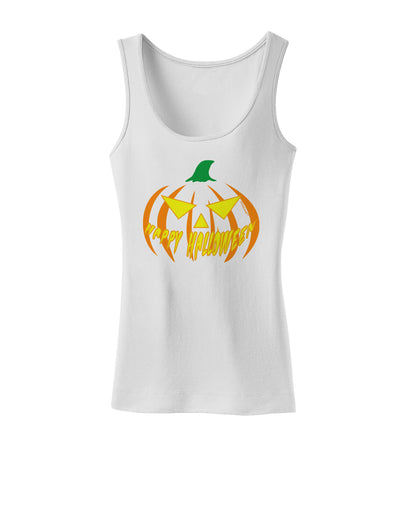 Happy Halloween Jack Yellow Womens Tank Top-Womens Tank Tops-TooLoud-White-X-Small-Davson Sales