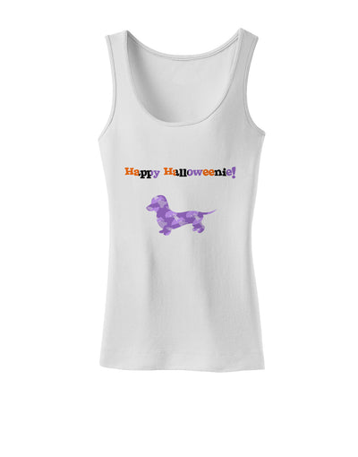 Happy Halloweenie Doxie Dog Halloween Womens Tank Top-Womens Tank Tops-TooLoud-White-X-Small-Davson Sales