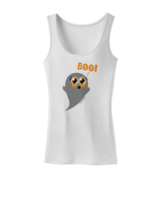 Cute Boo Ghost Womens Tank Top-Womens Tank Tops-TooLoud-White-X-Small-Davson Sales