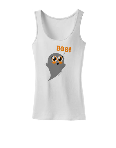 Cute Boo Ghost Womens Tank Top-Womens Tank Tops-TooLoud-White-X-Small-Davson Sales