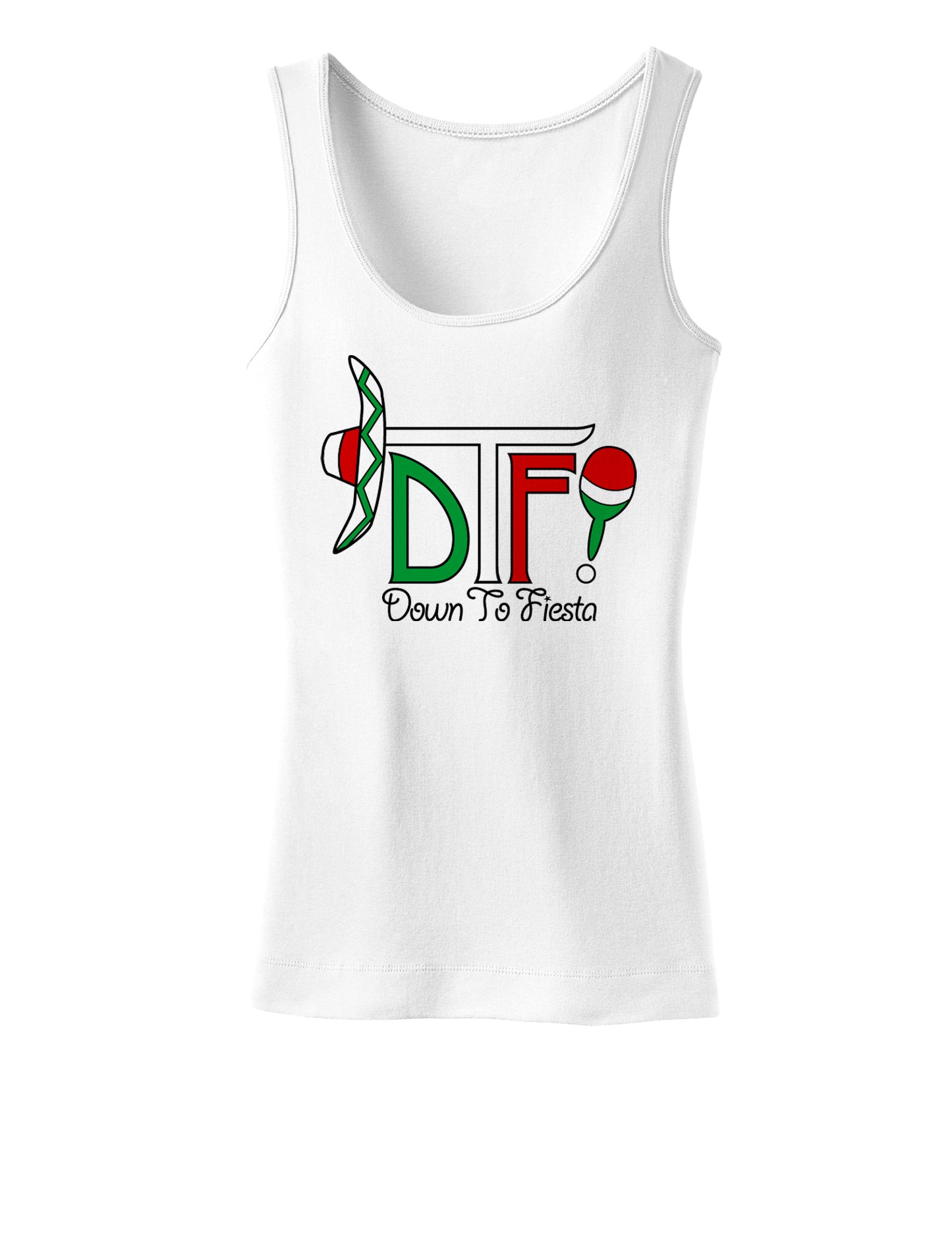 DTF Down To Fiesta Womens Tank Top-Womens Tank Tops-TooLoud-White-X-Small-Davson Sales