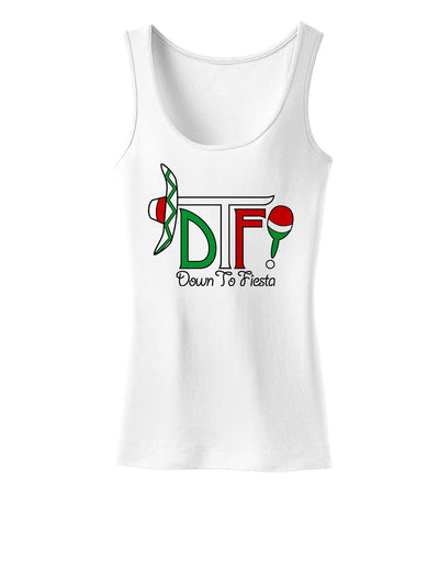 DTF Down To Fiesta Womens Tank Top-Womens Tank Tops-TooLoud-White-X-Small-Davson Sales