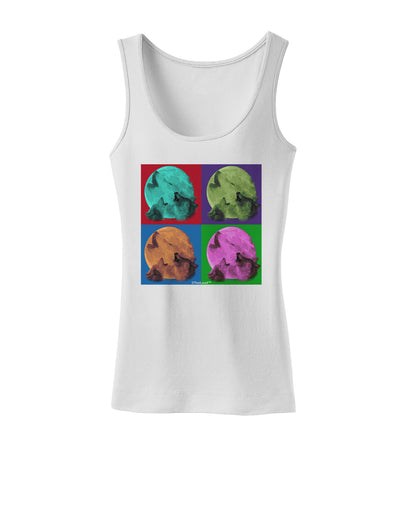 Three Wolves Howling - Pop-Art #1 Womens Tank Top by TooLoud-Womens Tank Tops-TooLoud-White-X-Small-Davson Sales