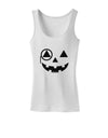 Monocle Jack-o-Lantern B-W Womens Tank Top-Womens Tank Tops-TooLoud-White-X-Small-Davson Sales