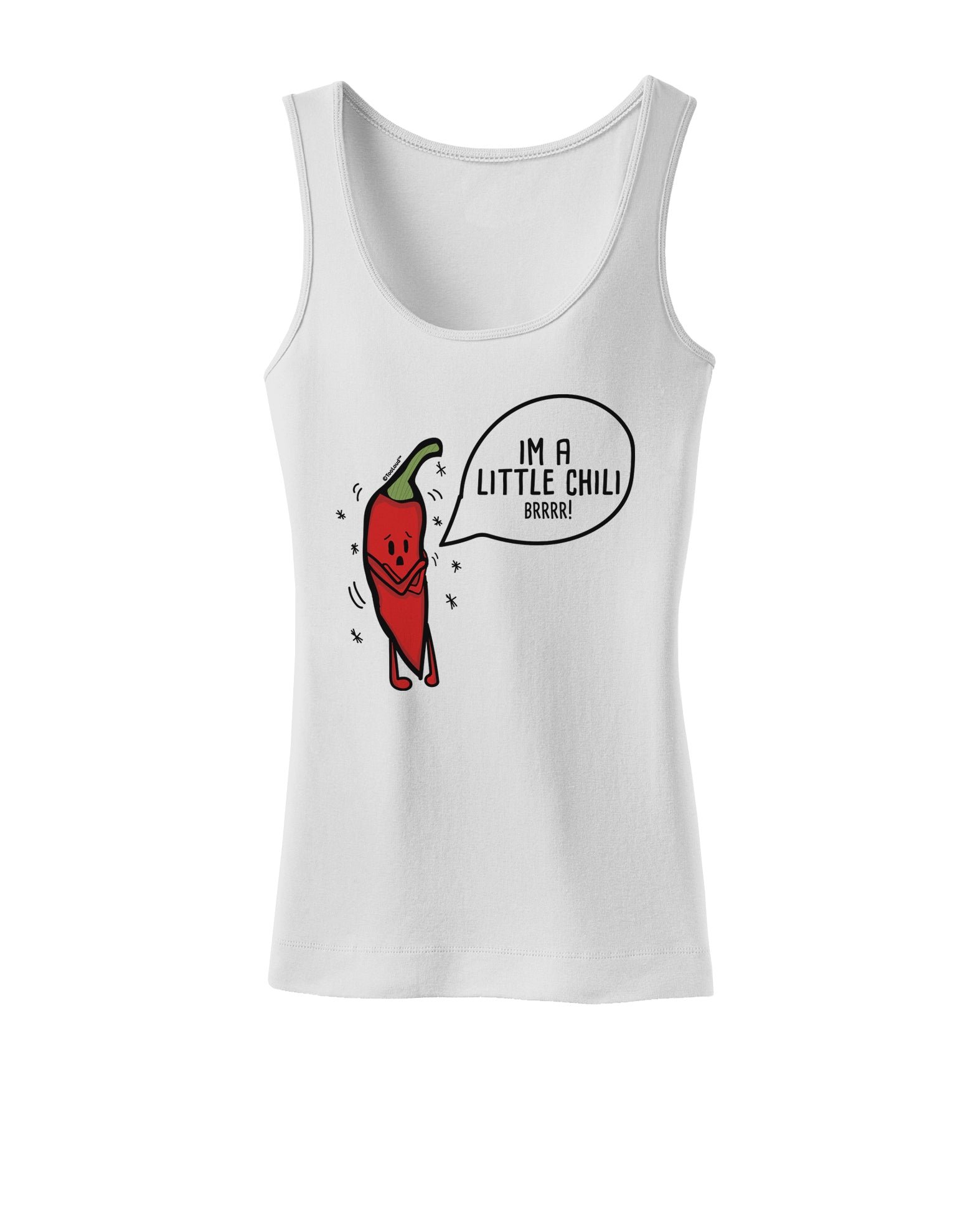 I'm a Little Chilli Womens Petite Tank Top-Womens Tank Tops-TooLoud-White-X-Small-Davson Sales